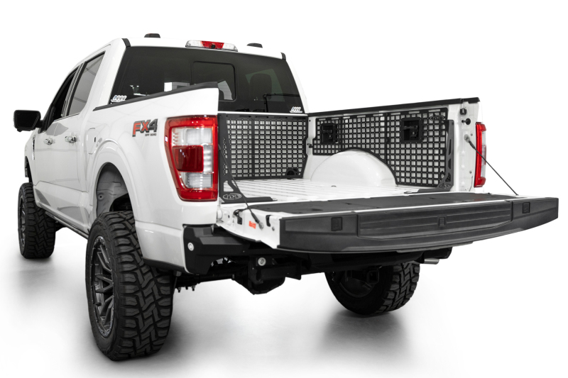 Ford F-150 Bed Side Molle Panels - Driver Rear - Addictive Desert Designs - Hammer Black - `21-`25